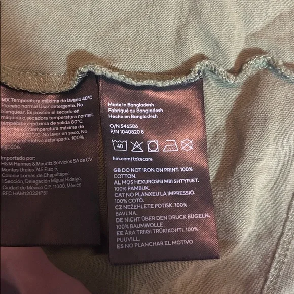 H&M Green Dinosaur Graphic Tee Jurassic park 6X/7 - Picture 4 of 4